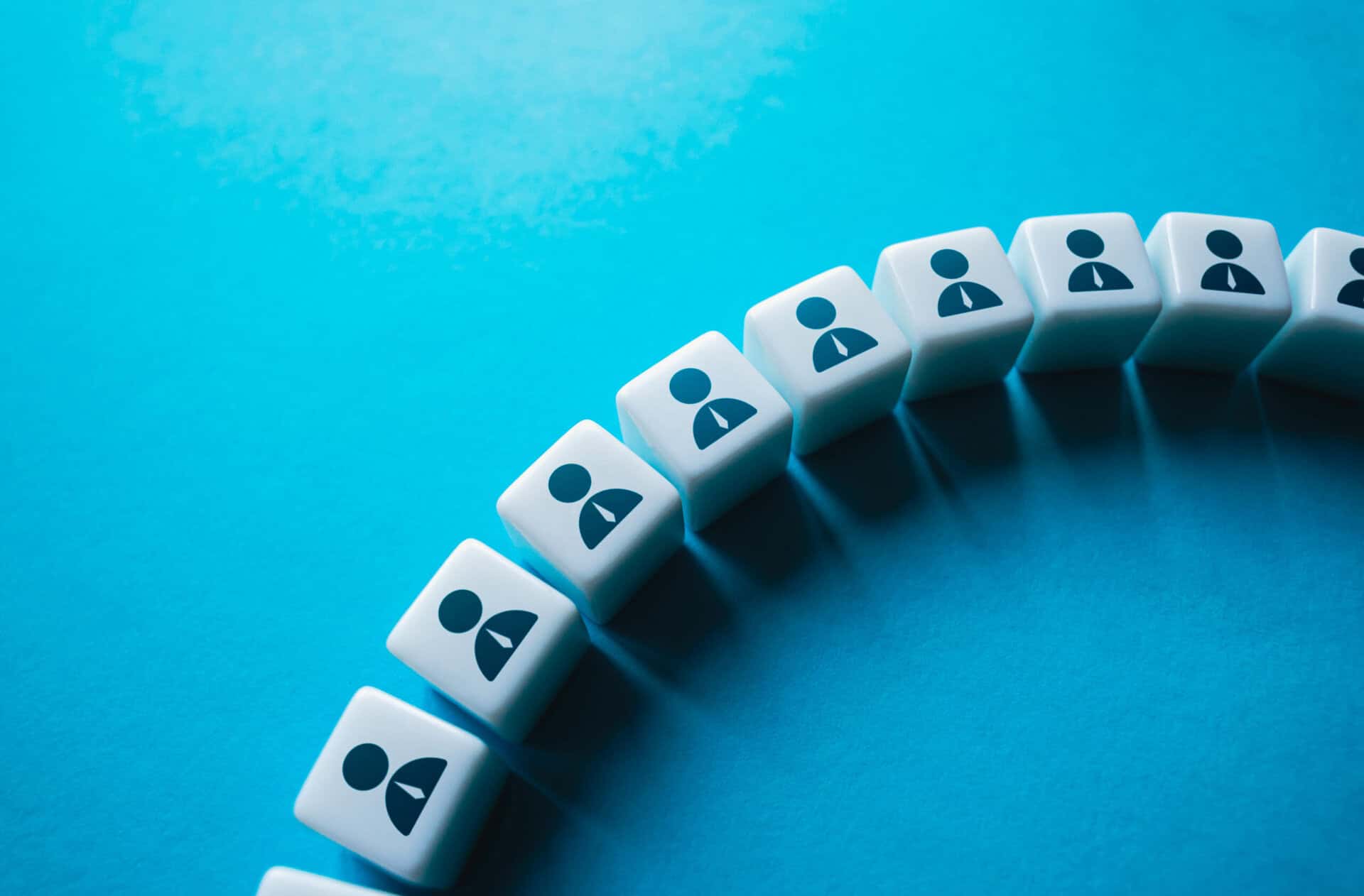 Row of employees. Hiring new employees for vacancies. Human resources. Personnel management. Staffing and recruiting candidates. Searching for workers among candidates, communication